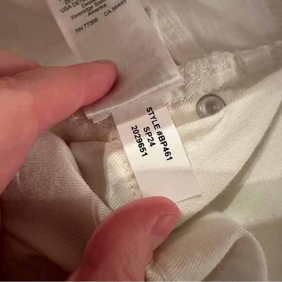 J. Crew Slim Wide-Leg High Rise Raw Hem Jeans in White Wash‎ Sz 32 NEW - Picture 10 of 15